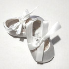 New Baby Baptisms Shoes 3-6 Months White W  Satin Bows  Carraige Boutique