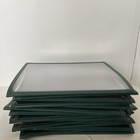 19pc Restaurant 9 5x12 Menu Cover Trifold 6 View 3 Page Book Vintage Green Gold