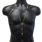 Rosary Necklace W  Virgin Mary 14k Gold Plated Men Women Religious Chain