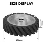 1pcs 150 200 250mm Serrated Belt Grinder Contact Wheel Rubber Disc