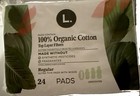 L  Organic Cotton Regular Absorbency Feminine Care 24 Count Pads