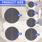 Non-slip Rug Pads round 5 Ft Waterproof Extra Large Area Rugs Non Skid Rug Pad