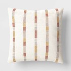 Threshold Woven Striped Square Cotton Decorative Throw Pillow