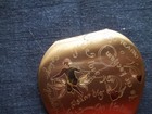 Vintage Elgin American Heart-shaped  i Love You  Powder Compact