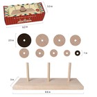 Wooden Tower Of Hanoi Logic Puzzle Nine-storey Brain Teaser Game Wood