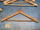 6 Vintage Wood Hangers Suit Pant Clothing Batts 16   17 
