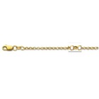 10k Yellow Gold 10  Round Cable Rolo Link Anklet Chain bracelet 2 4mm 1 5 Grams