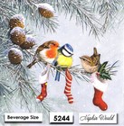  5244  Two Paper Beverage   Cocktail Art Craft Decoupage Napkins - Christmas