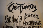 Obituary Athiest Nocturnus 1989 Vintage Jannus Landing St Pete Florida Gig Flyer