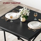 Dining Set Comprising A Dining Table With Two Upholstered Chairs Black
