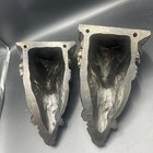 Pair Of Vintage Neoclassical Maiden Gilt Corbels Wall Shelf Brackets