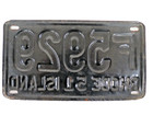 1951 Rhode Island License Plate Vintage With Sticker Tag Tab