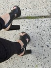 Michael Kors Women   s Black Leather Pump Heel Size 5 5