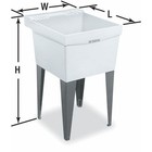 Mustee 19f Utility Sink 24 In X 20 In  1  2  Floor Mount  Thermoplastic