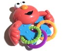 Elmo Baby Rattle Toy With Rings Sesame Street Bpa Free Vintage