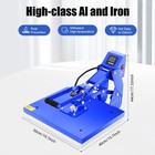 Upgraded Auto Open Heat Press Machine Clamshell 16x20 Slide Out Base T Shirt Htv