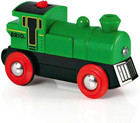 Brio World 33595 Battery Powered Green Engine Train With Headlights For Kids