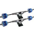 Longboard Trucks wheels bearings Silver 7 0   Bigfoot 76mm Cruisers Blue