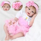 22  Reborn Baby Girl Doll Silicone Vinyl Real Lifelike Newborn Toddler Doll Gift