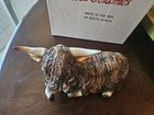 Highland Cow Laying Down Brown Cheval Ceramics Nib