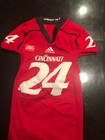 Game Worn Used Adidas Cincinnati Bearcats Football Jersey  24 Size M Lloyd