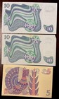 Sweden 1974 5 Kronor 1972 1975 10 Kronor Unc   Unc Like 3 Banknotes