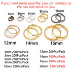20-200pcs Open Jump Rings Split Double Loops 4-25mm Diy Jewelry Connectors