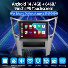 For Subaru Outback Legacy 2009-2014 Android14 Carplay Car Radio Stereo 4 64g Gps