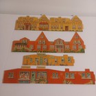1930 s Ready-cut Village Vintage Paper House Town Buildings In Original Box