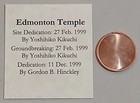 Edmonton  Canada Lds Mormon Counter Stamped Punched On Lincoln Cent Penny Coin
