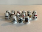 Vintage Lot Of 16 United States Travel Souvenir Collectible Thimbles Porcelain