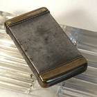 Antique 1 1 2    X 3  X 3 8  Stainless And Brass Match Safe Holder With Striker