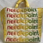 Quilted Storage Tote Bag For Needlepoint Hobby Tools Organizer Project Bag