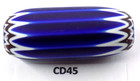 Xl Oval Superb Antique Venetian Chevron Trade Bead African Cd45 Bg 76 Italian