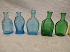 Lot Of 11 Vintage Colored Glass Miniature Bitters Bottles 2-2 5  Made In Taiwan