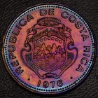1976 Costa Rica 25 Centimos Gold  Blue    Purple Toning  l53-32 