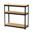 3-tier Narrow Steel Storage Rack Shelving Recycled Black Steel 200 Lb 1each Home