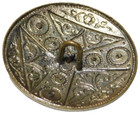 Large Antique Champleve Enamel Button W Cut Steels Nice 1 1 4