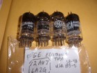 Lot Of 4 Vintage Rca ge 12av7 Tubes 