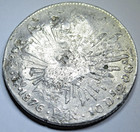 1876 Chopmarks Mexico Silver 8 Reales Cap And Ray Libertad Dollar 1800 s 8r Coin