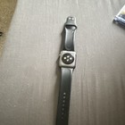 Apple Watch 42mm Space Gray Aluminum Case Black Silicone Band Touchscreen