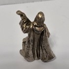 Vintage 1991 Jc Pewter Wizard Figurine Staff Sorcerer Fantasy Miniature 2 25in