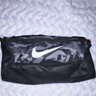 Nike Camouflage Gym Duffel Bag Black Gray Blue White Zip Adjustable Strap Unisex