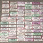 Large Lot Of 150 Original Jukebox 45 Record Title Strips  p94