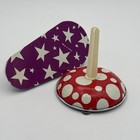 Vintage Tin Lithograph Coin Bank Spinning Top Toy Lot Mid Century Usa