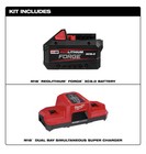 Milwaukee 48-59-1881sc M18 Power Redlithium Forge Dual Bay Fast Super Charger