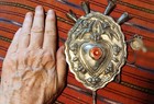 Outstanding  Large Antique Silver Tupu Or Tupo From Peru W Early Spanish Coins