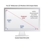 Secure-view Blackout Privacy Filter For 22-inch Widescreen Monitors  measured   