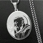 Silver St Saint Father Padre Pio Chain Necklace Pendant Medal Rosary Stigmata