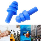 Reusable Silicone Ear Plugs Noise Reduction For Sleeping Swimming Waterproof Wit